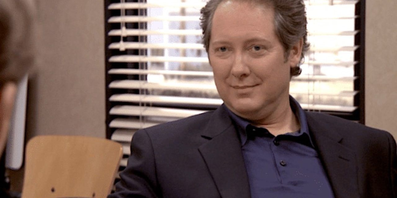 Robert California is being interviewed from manager in The Office