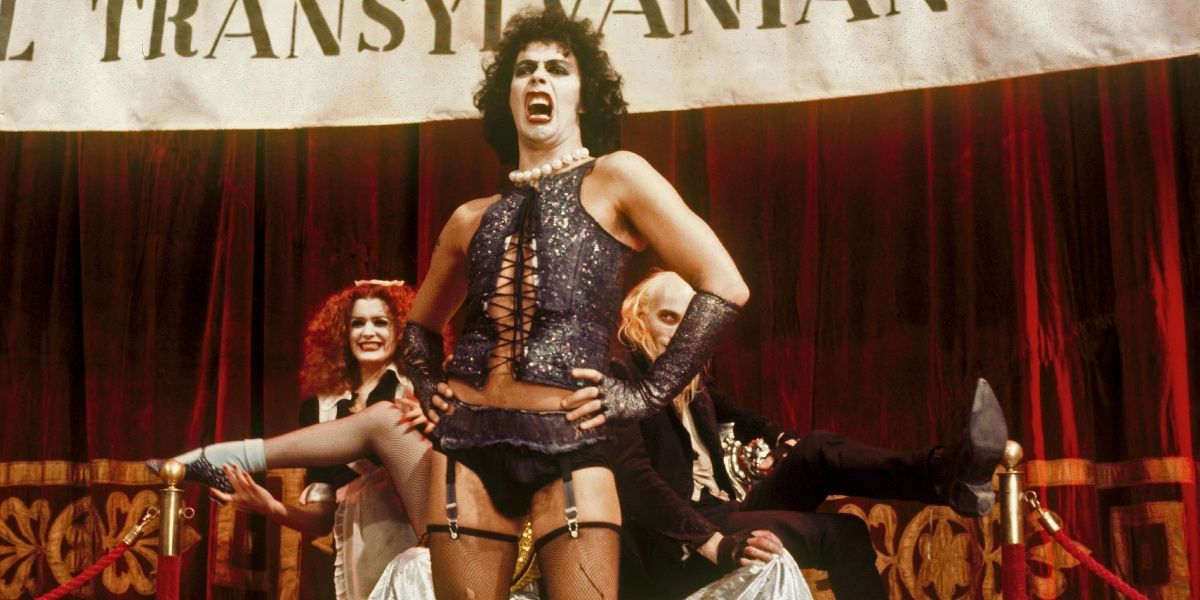 Frank N. Furter performing on stage in The Rocky Horror Picture Show