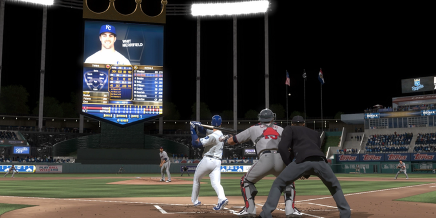 Whit Merrifield gets a hit in MLB The Show