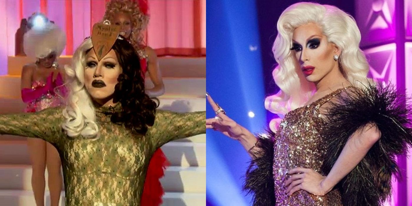 Side by side images of RuPaul's Drag Race stars Sharon Needles and Alaska
