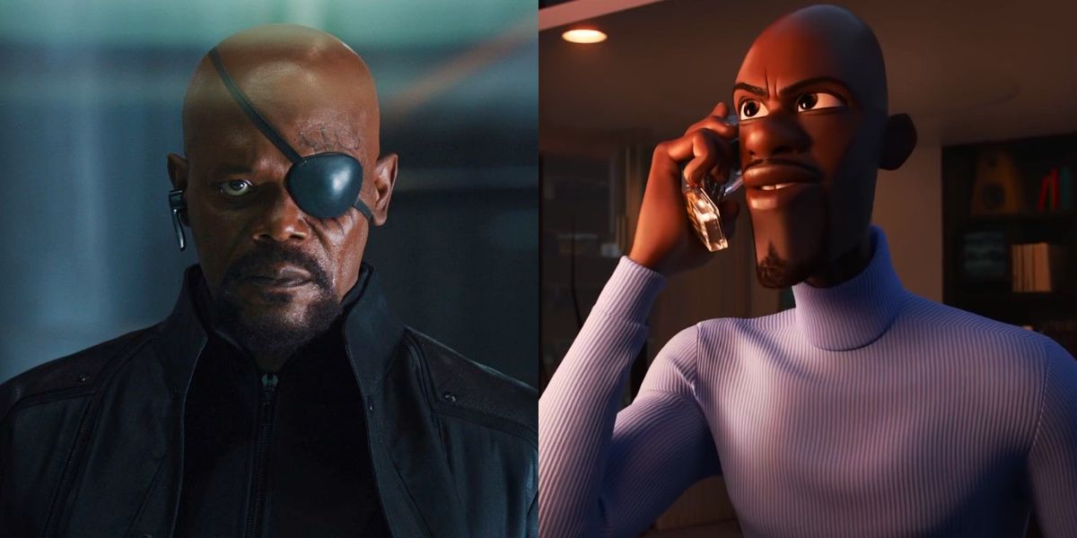 Jackson as Nick Fury and voicing Lucius in The Incredibles 