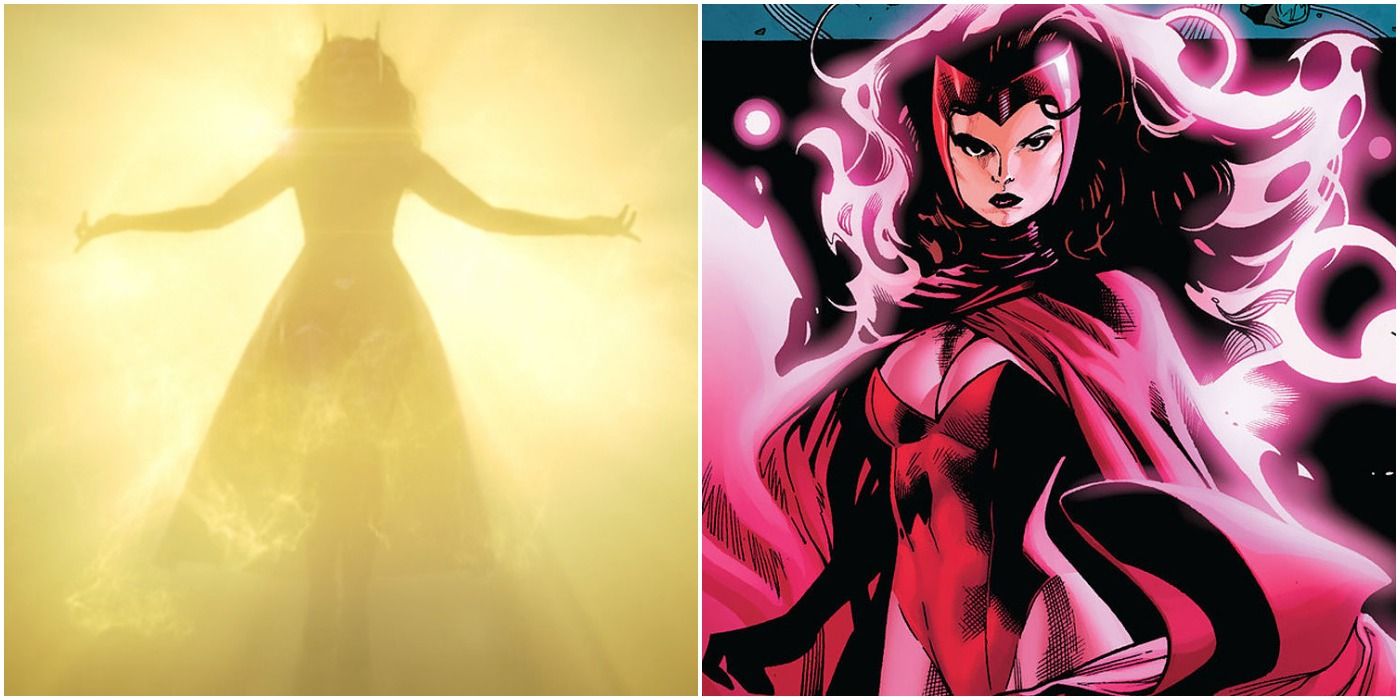 Scarlet Witch silhouette/Scarlet Witch in the comics
