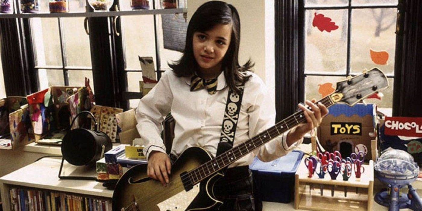 Rivkah Reyes playing bass in School of Rock