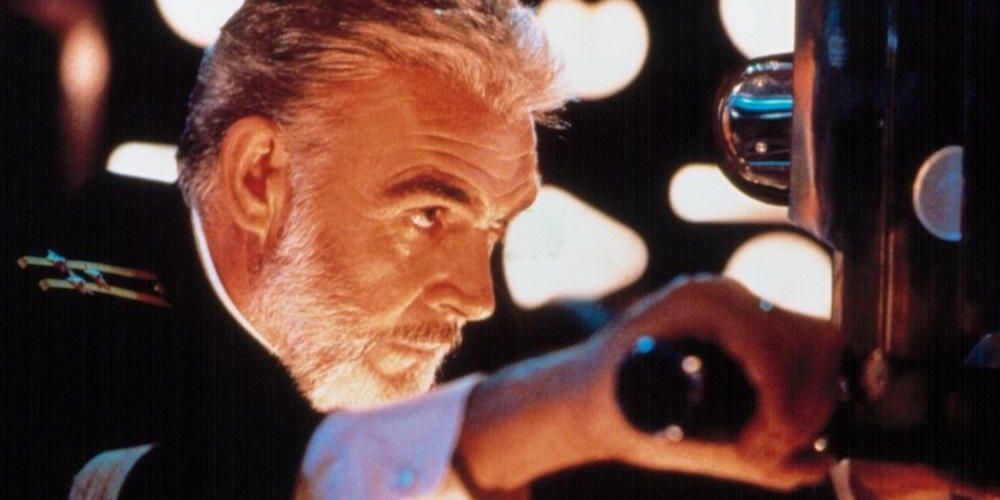 Sean Connery operating a periscope in The Hunt for Red October