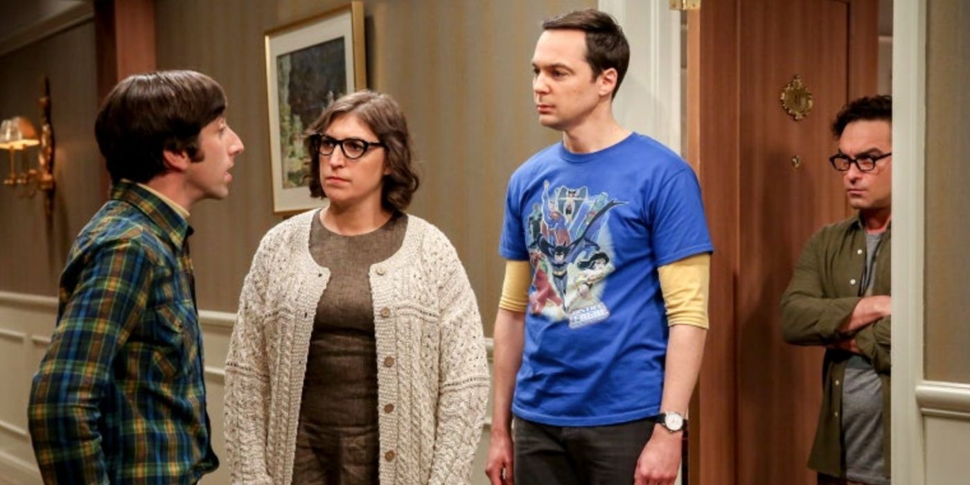 Season 12 finale - tbbt - amy and howard with sheldon and leonard