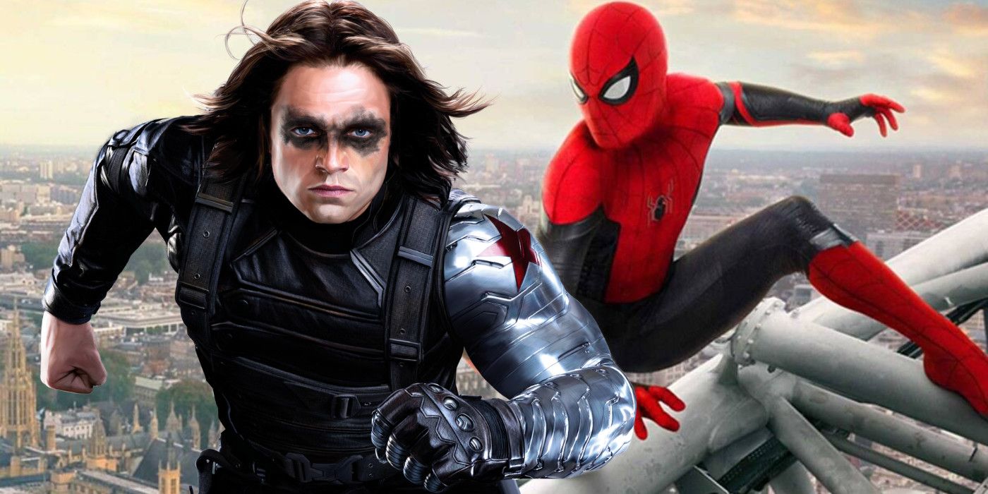Sebastian Stan as Bucky Barnes The Winter Soldier Spider-Man Far From Home Poster