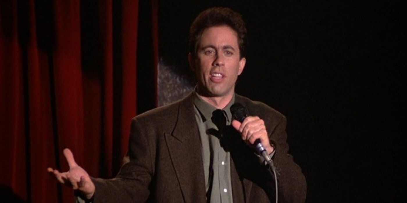 Jerry Seinfeld doing stand up on Seinfeld