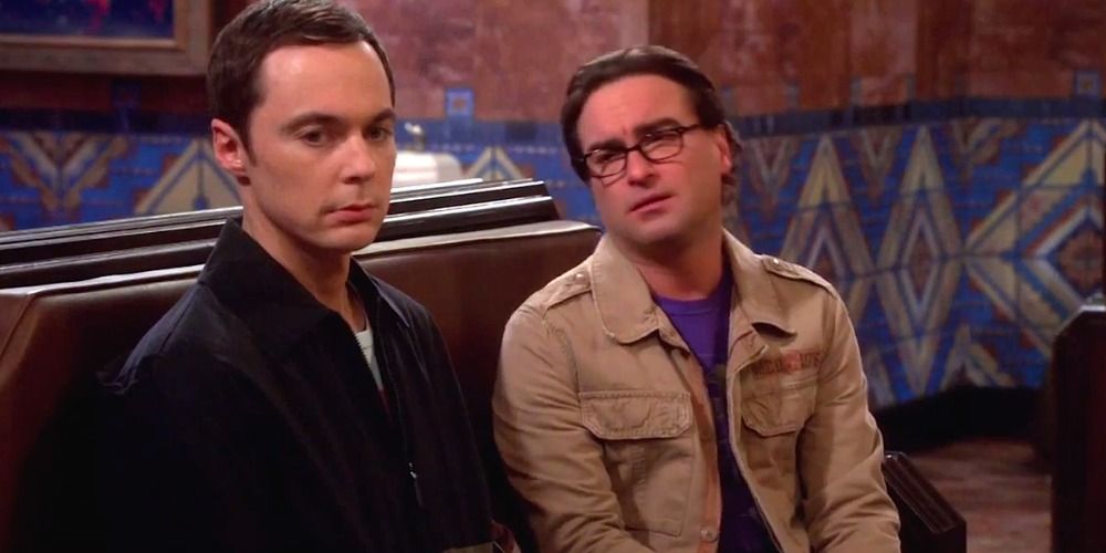 Sheldon and Leonard sitting on the bench in TBBT
