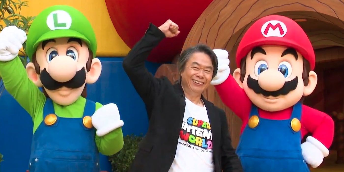 Shigeru Miyamoto Mario Luigi Mascots