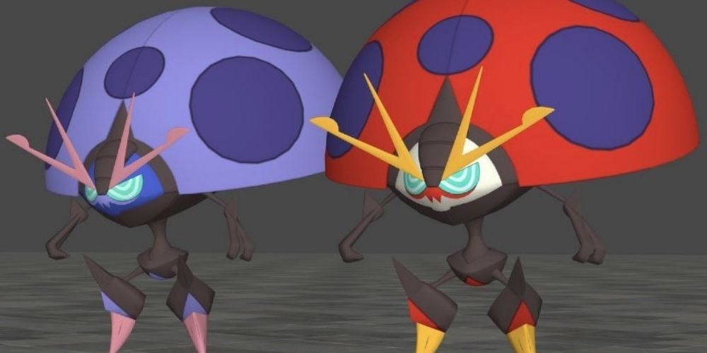 Shiny Orbeetle next to Regular Orbeettle in Pokémon Sword &amp; Shield