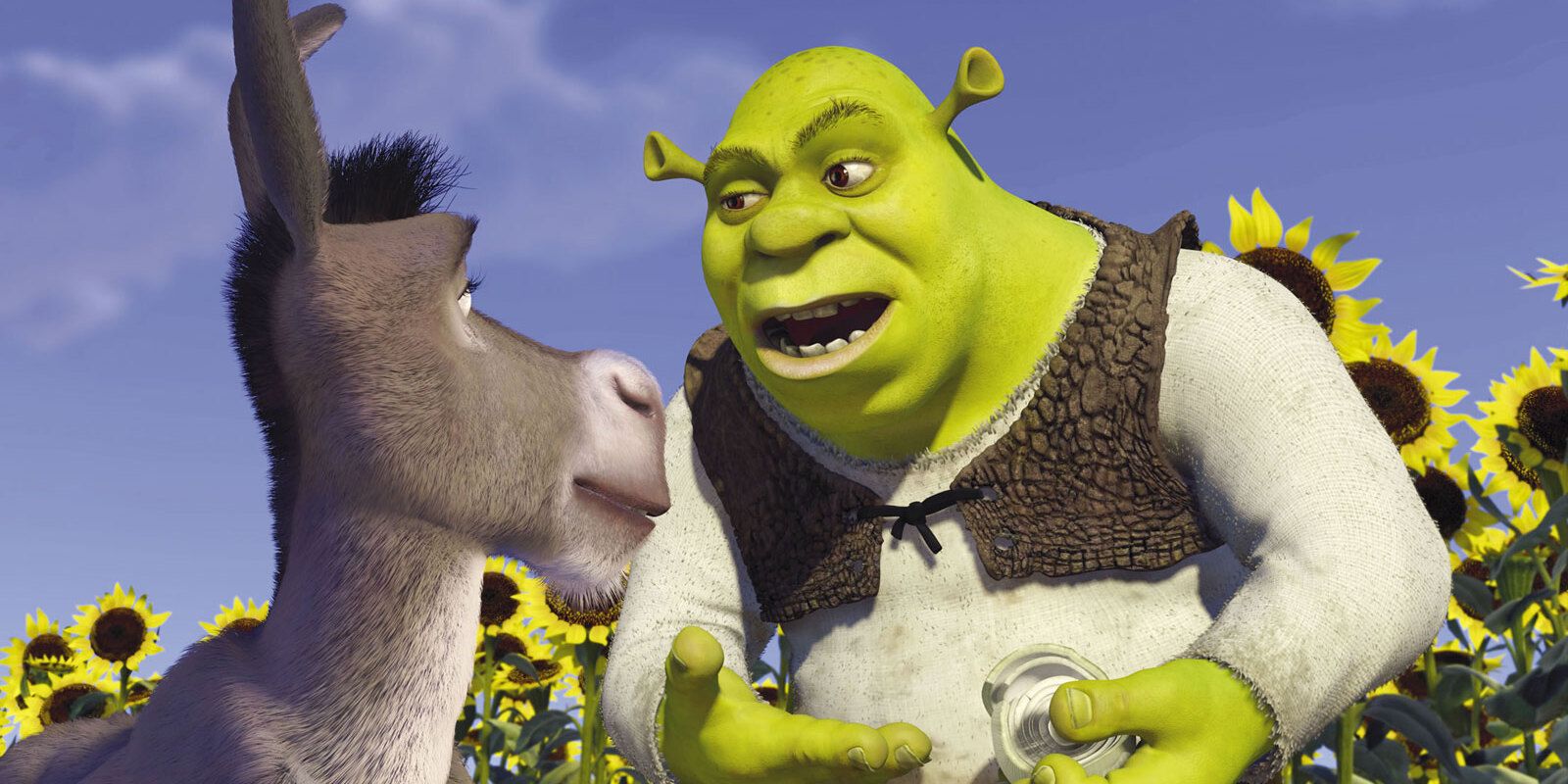 Shrek and Donkey talking in Shrek