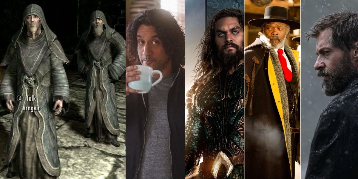 Skyrim Movie Casting — Greybeards as Naveen Andrews, Jason Momoa, Samuel L. Jackson, and Hugh Jackman