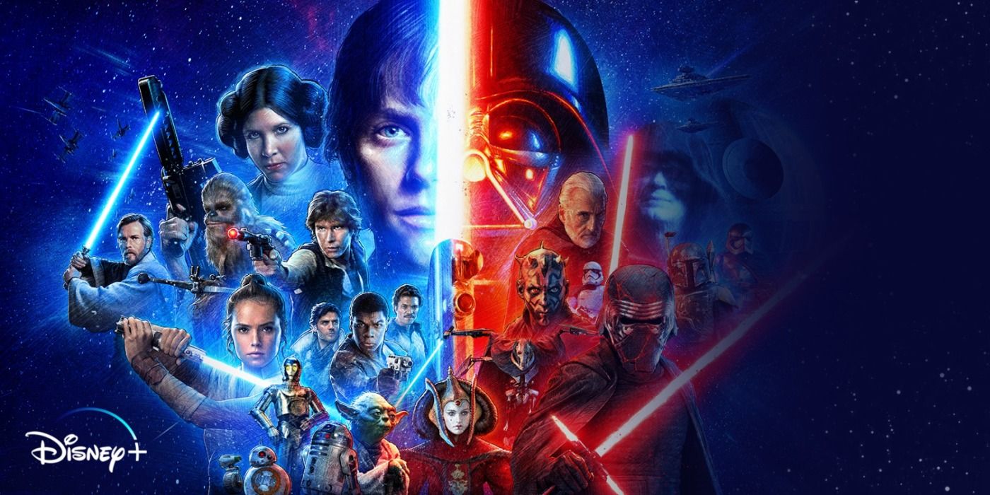 Skywalker Saga art for the movies on Disney+