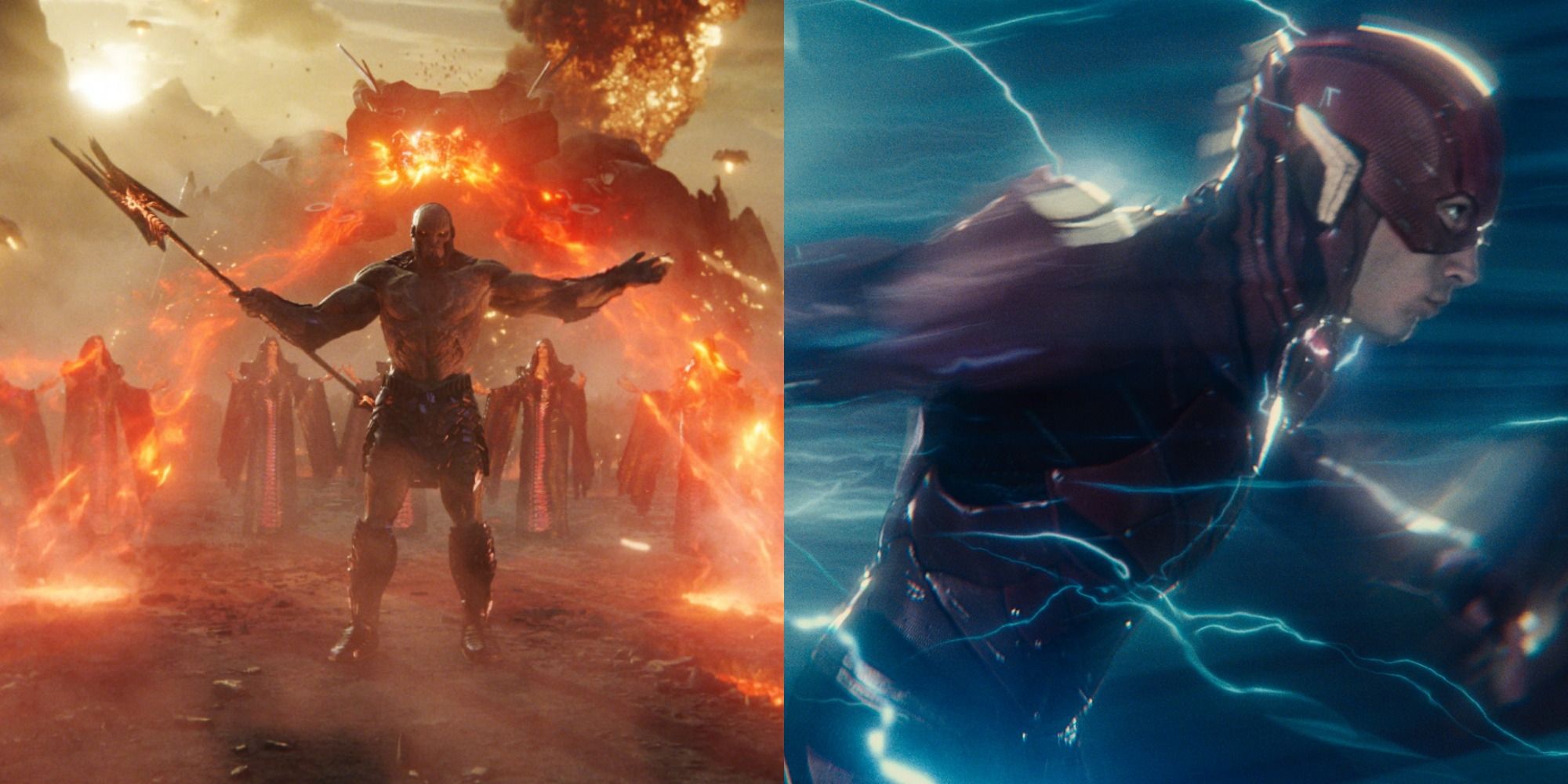 Darkseid Apokolips posing/Flash running