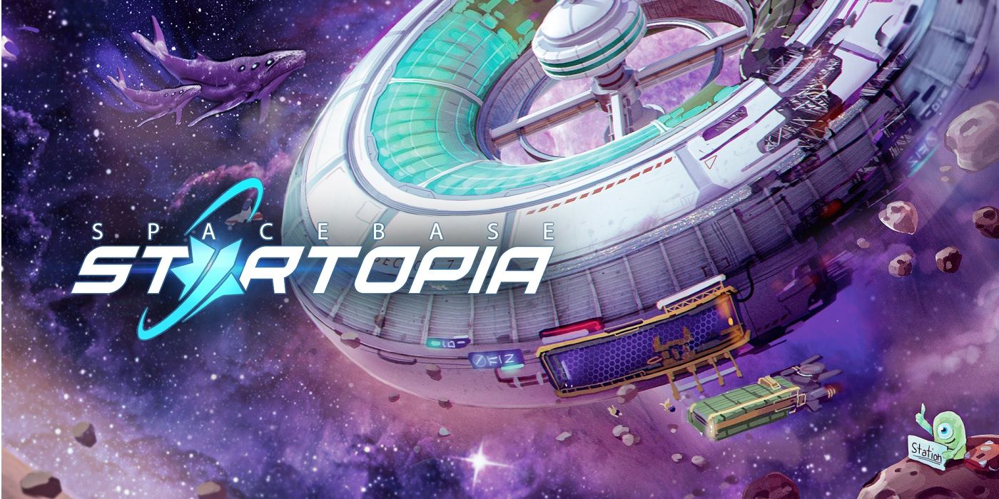 Spacebase Startopia title screen and logo.