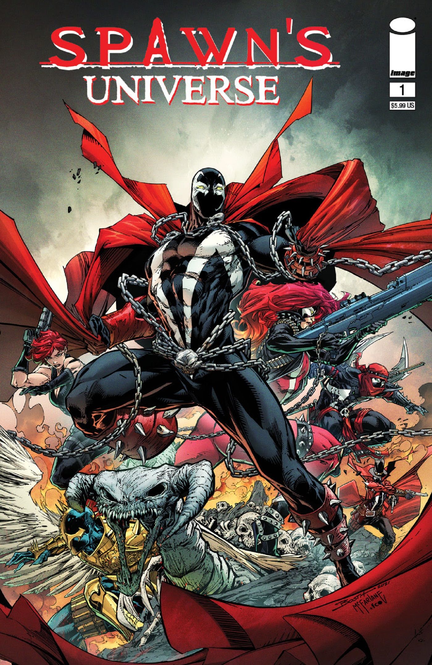 Spawn Universe #1 Cover Booth and McFarlane