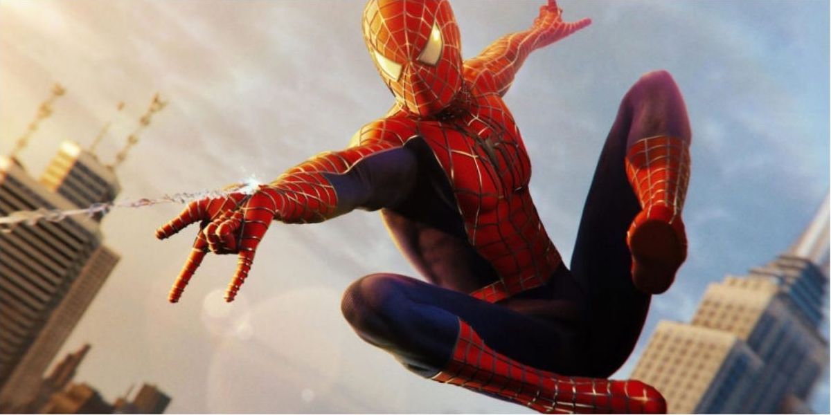 Spider-Man swings across New York in Spider-Man 2002