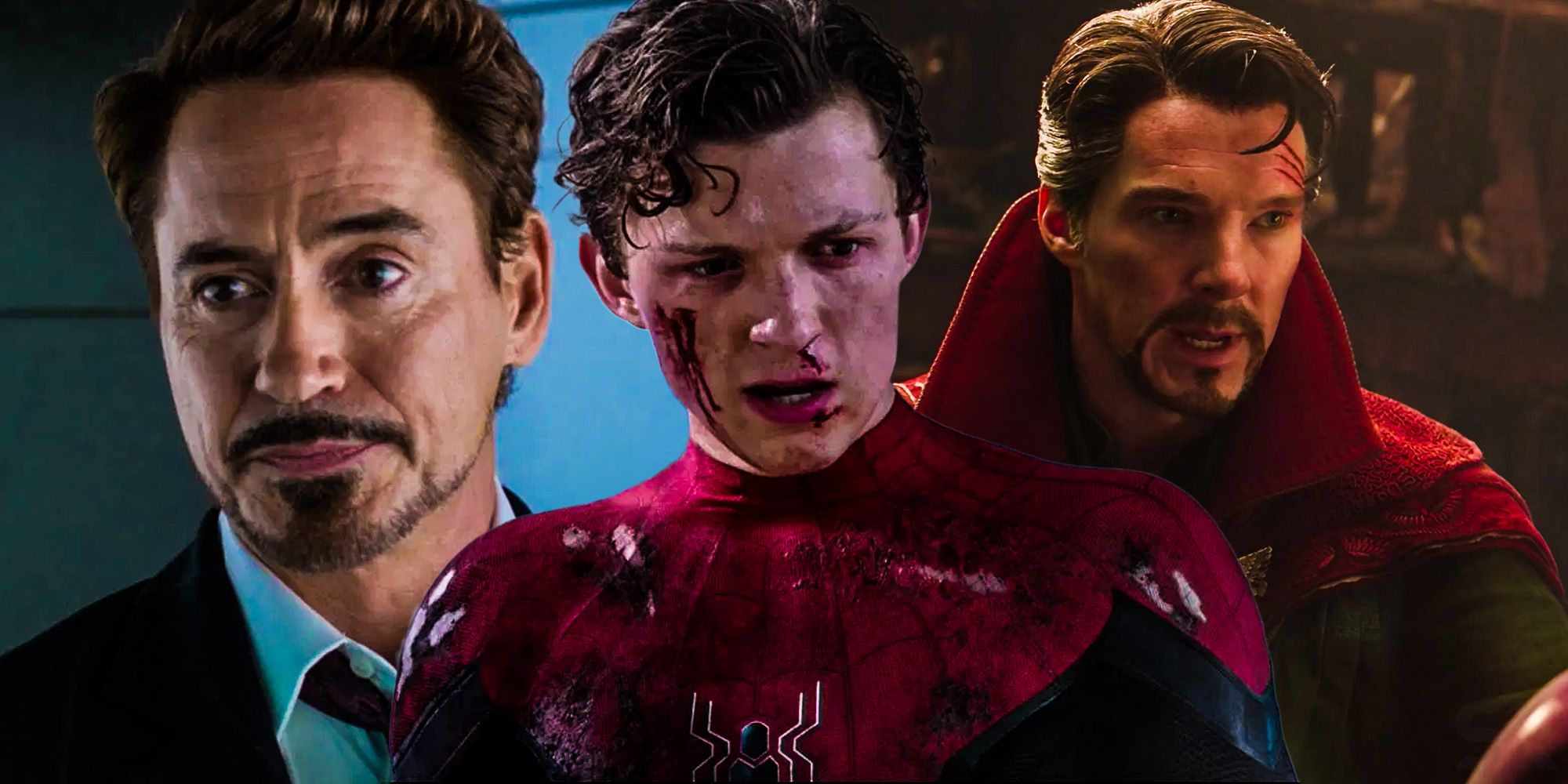 Spiderman peter parker Tony Stark Dr Strange
