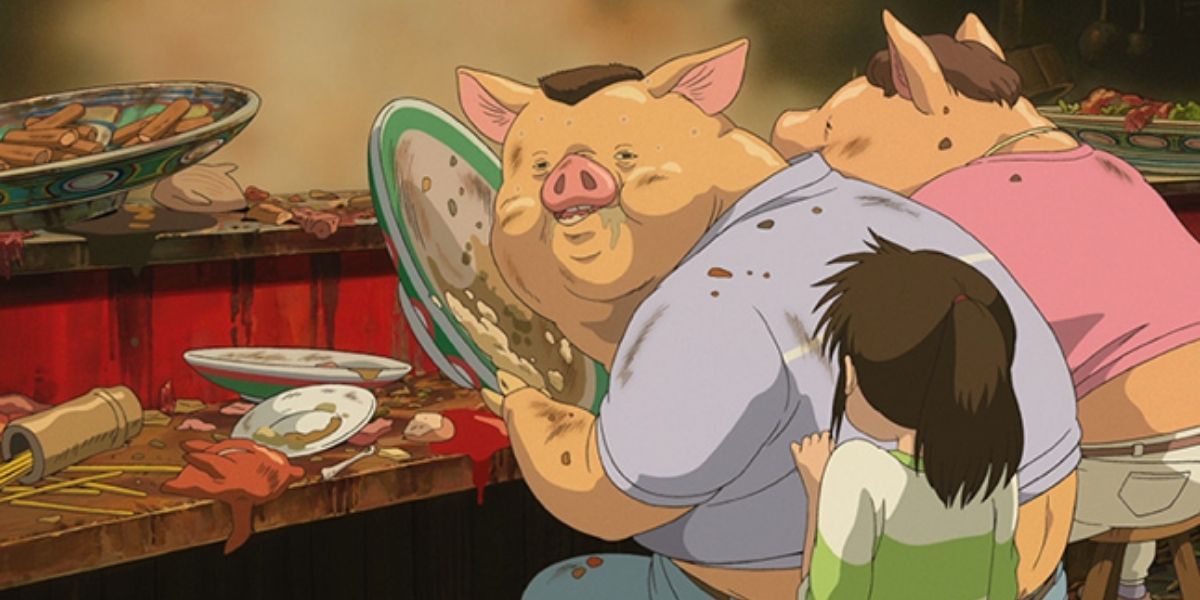 Spirited Away parents turned into pigs