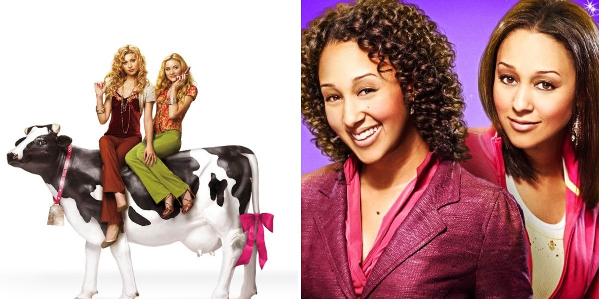 Split feature image of Cow Belles and Twitches posters