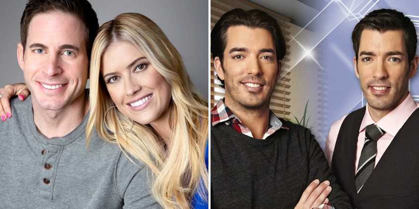 Split feature image of Flip or Flop and Property Brothers photos