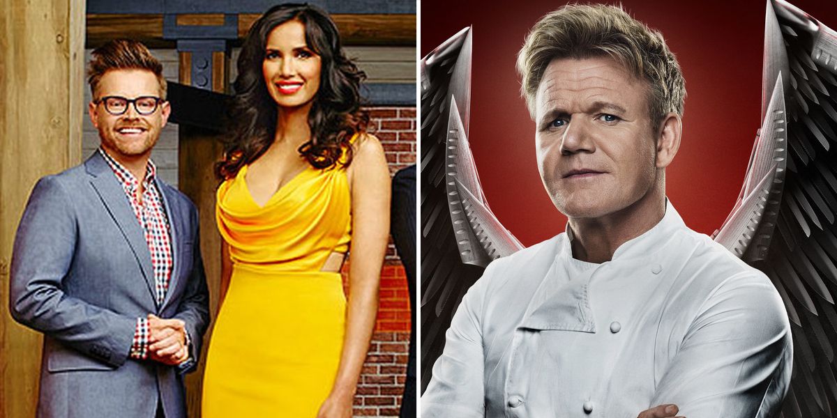 Split feature image of Top Chef judges and Gordon Ramsay from Hell's Kitchen