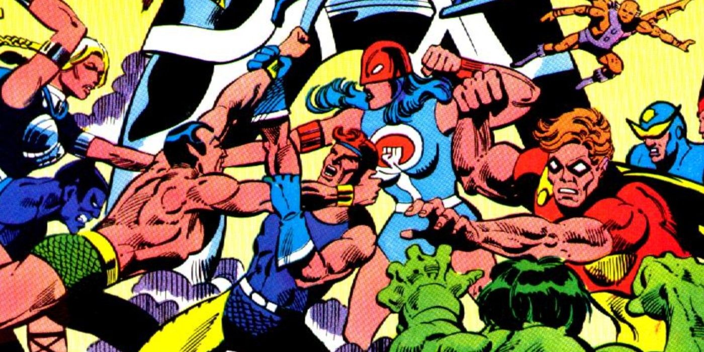 Squadron Supreme vs the Defenders in Marvel Comics