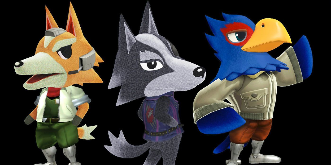 Animal Crossing Meets Smash Bros. Fox, Falco, & Wolf In Adorable Art