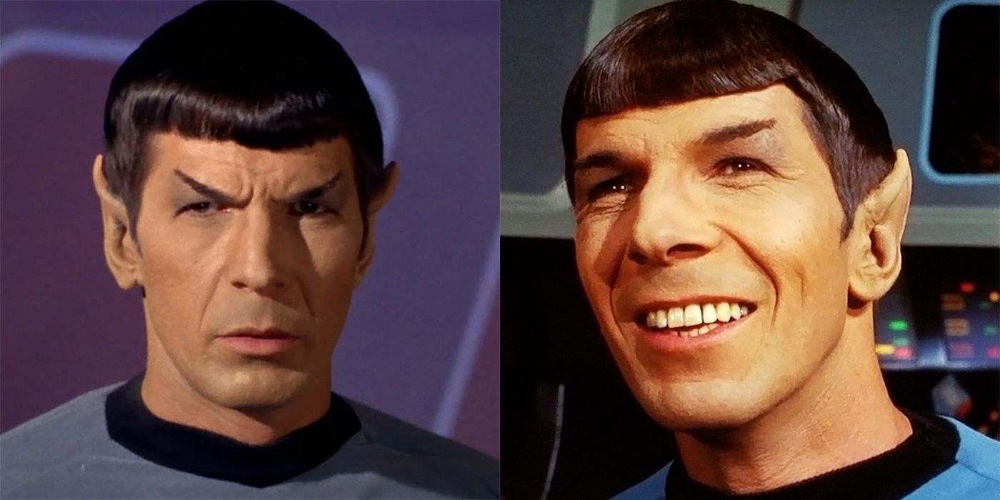 Spock With Neutral Face &amp; Smiling.