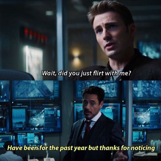 Steve Rogers and Tony Stark meme