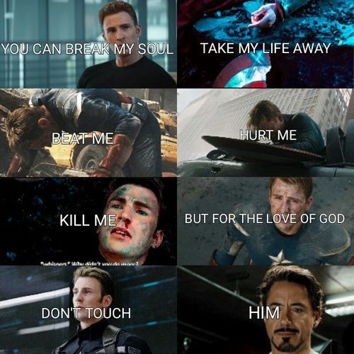 Steve Rogers and Tony Stark meme MCU