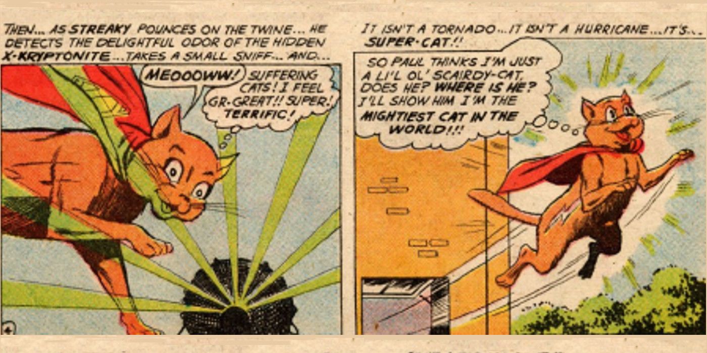 Streaky The Super Cat and X-Kryptonite