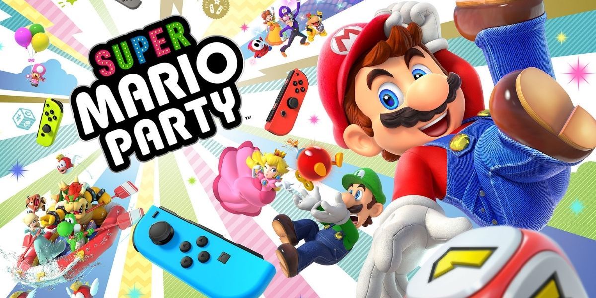 Mario and company in art for Super Mario Party