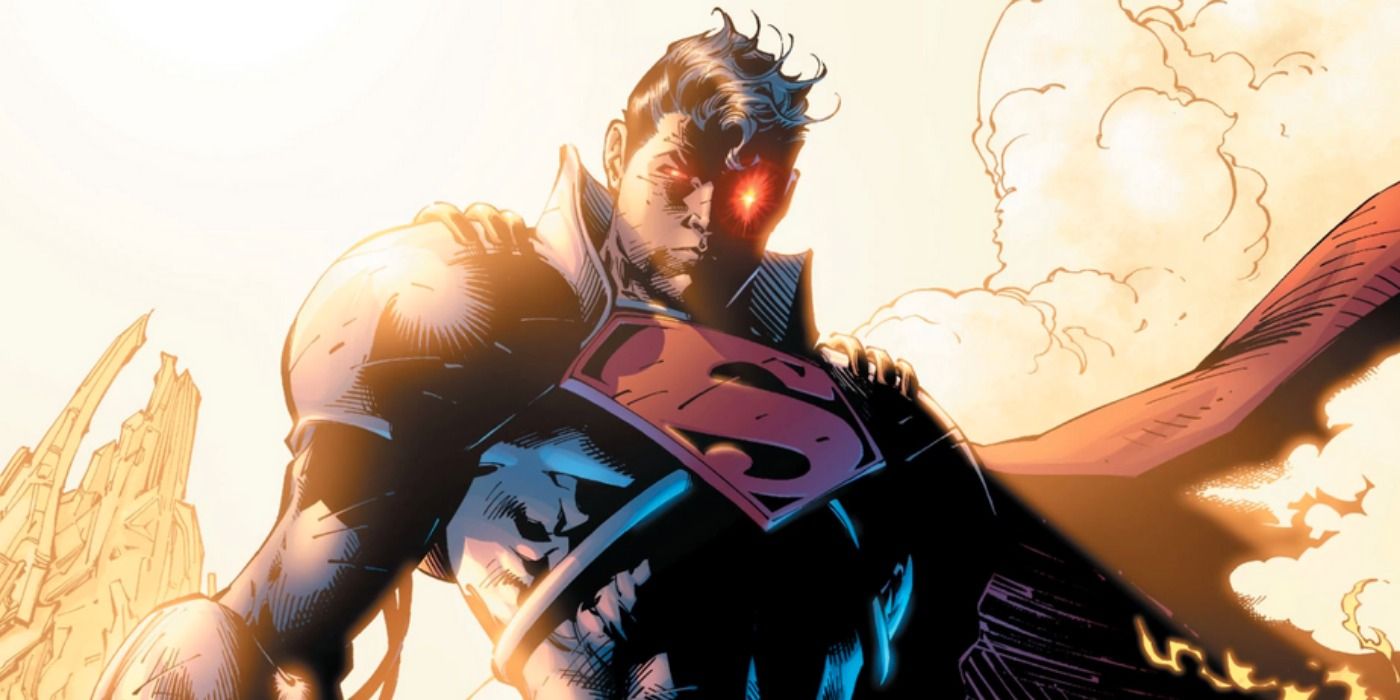 Superboy-Prime se preparando para um ataque na DC Comics.