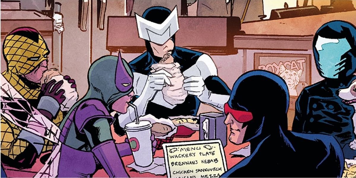 The Superior Foes of Spider-Man eat Sharma