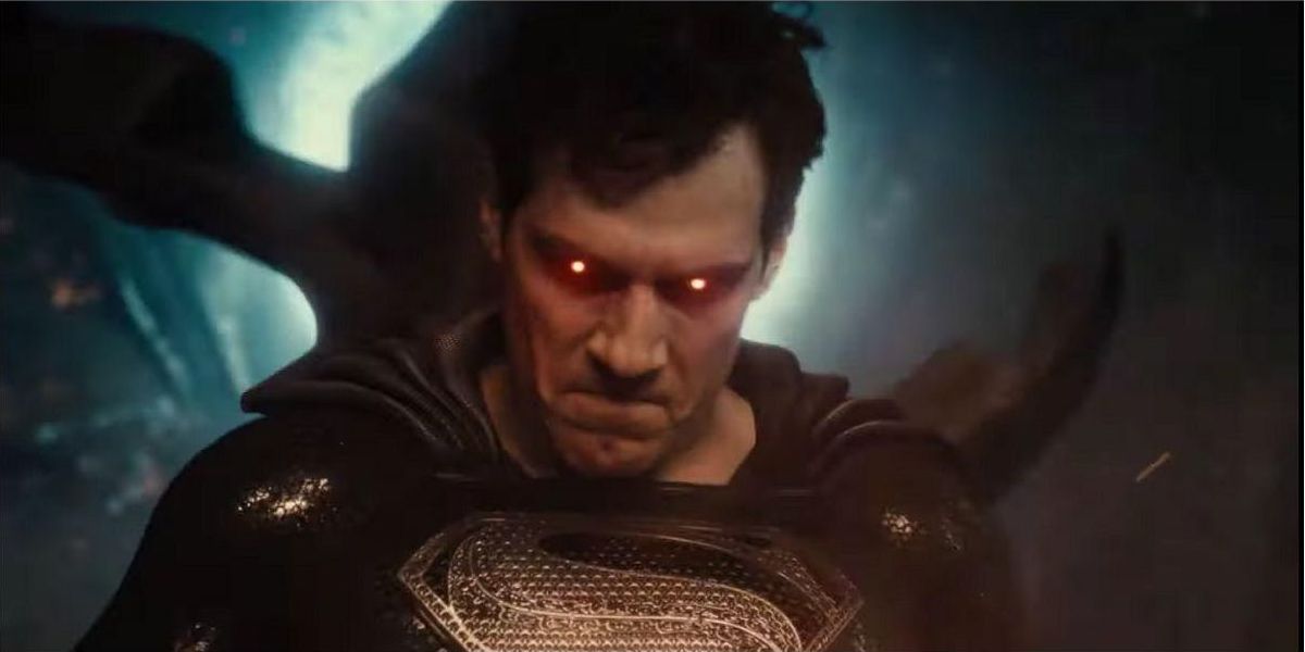 Superman in the Black Suit takes on Darkseid in the Snyder Cut, 2021