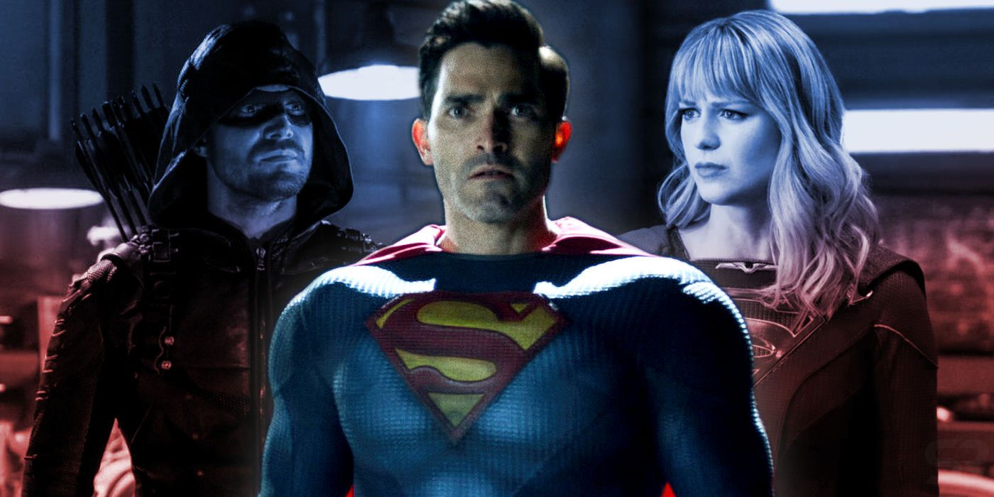 Superman & Lois with Arrow and Supergirl