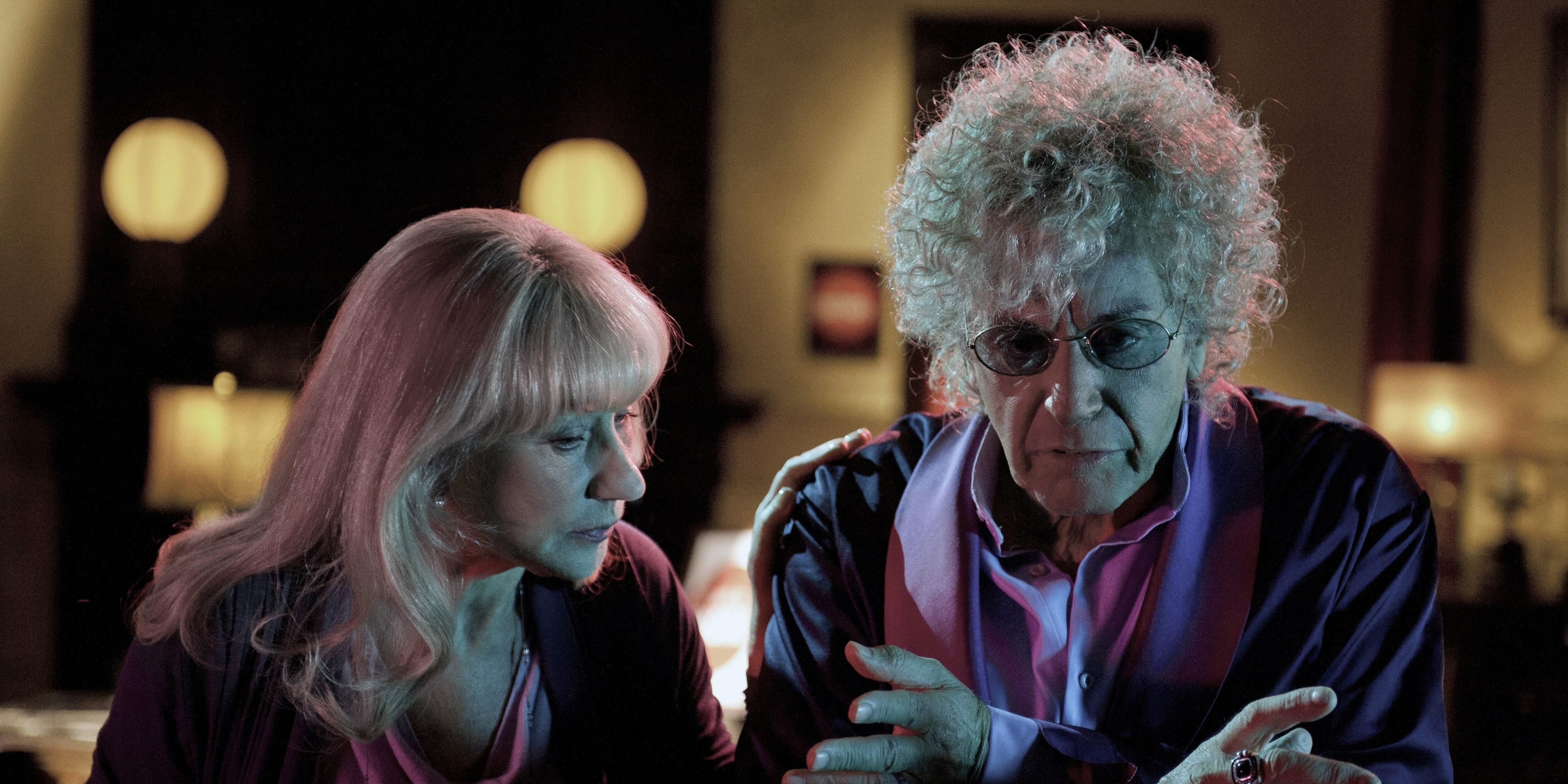 Al Pacino as Phil Spector with a woman looking at him
