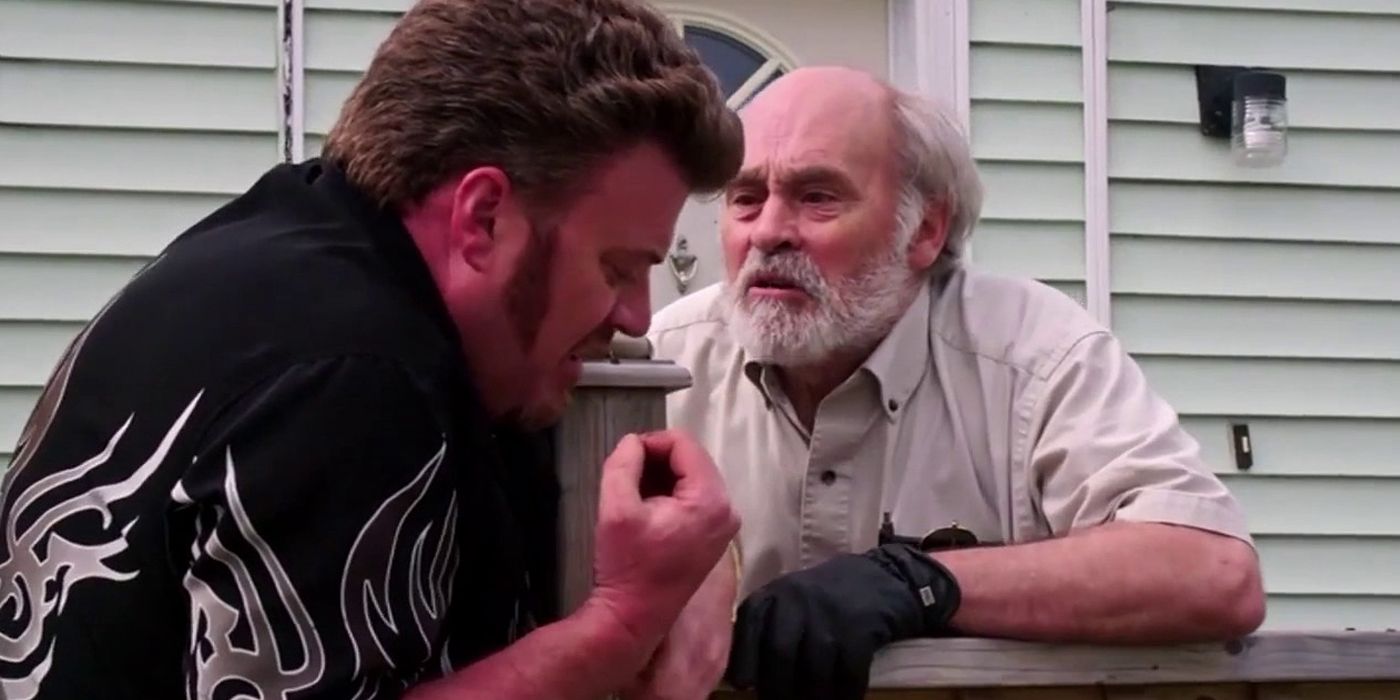 Lahey grimaces at Ricky in pain in Trailer Park Boys