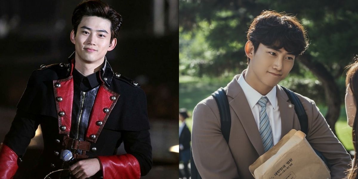 Taecyeon on stage and as Jun-woo in Vincenzo 