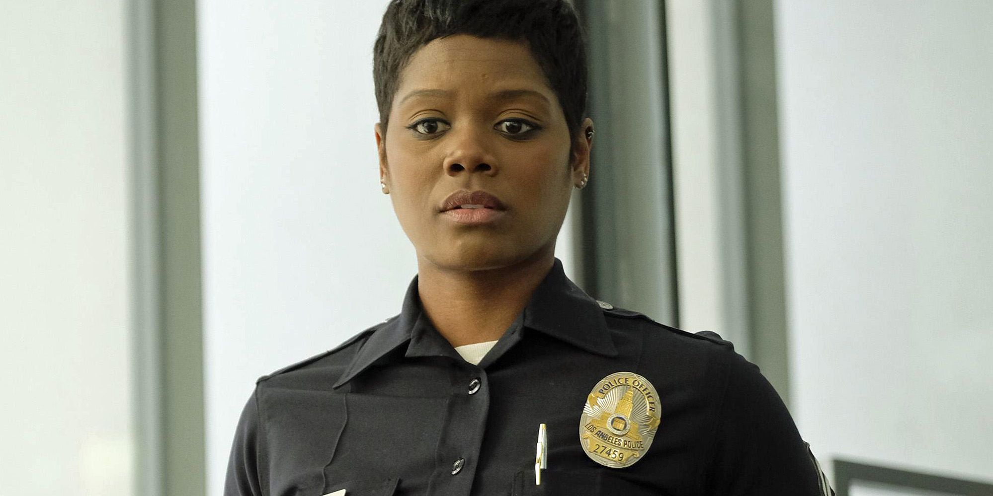 Talia Bishop in uniform.