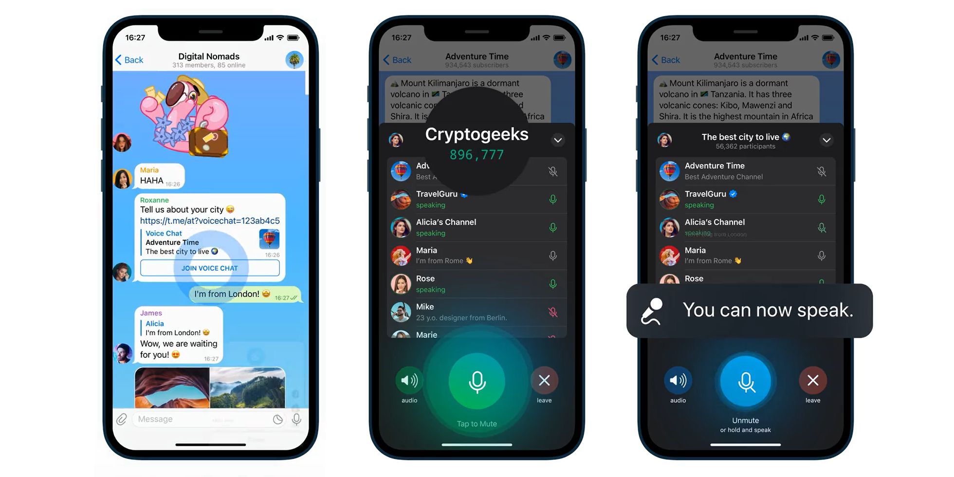 Telegram Voice Chats 2.0 screenshots
