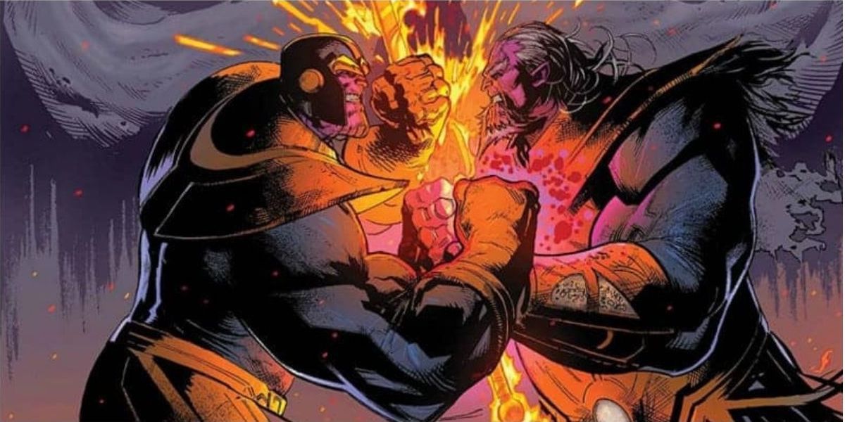 Thanos battles Thanos as Death Watches