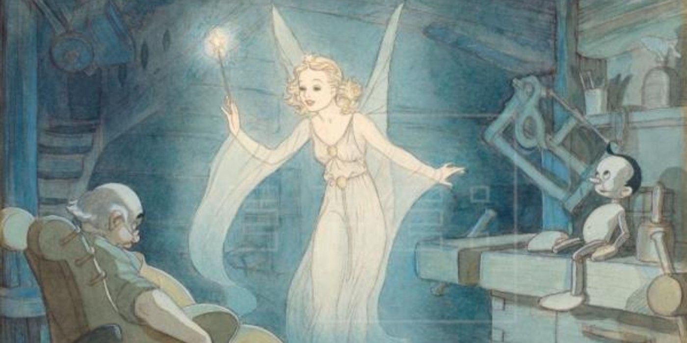 The Art Of Disneys Golden Age - The Fairy Godmother and Geppetto in Pinocchio 