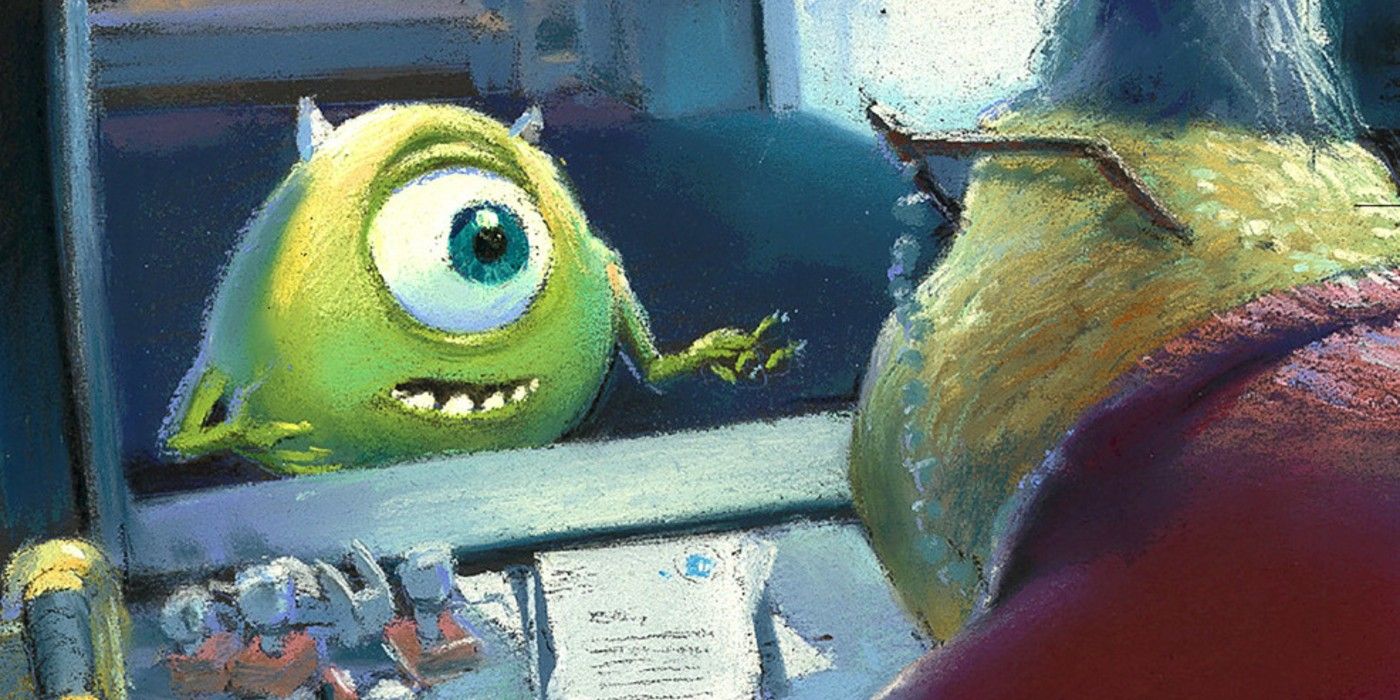 The Art Of Monsters Inc Mike and Roz at Work 