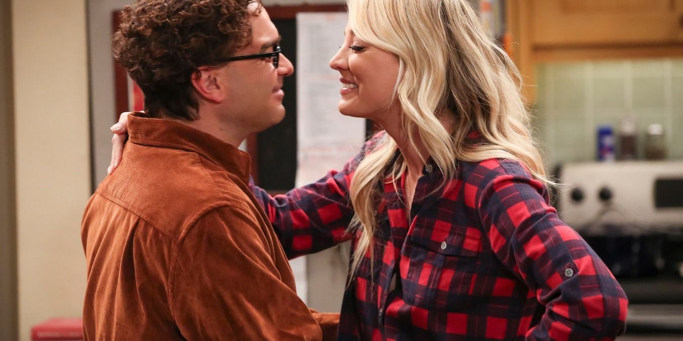 Leonard &amp; Penny Smiling At Each Other in The Big Bang Theory.