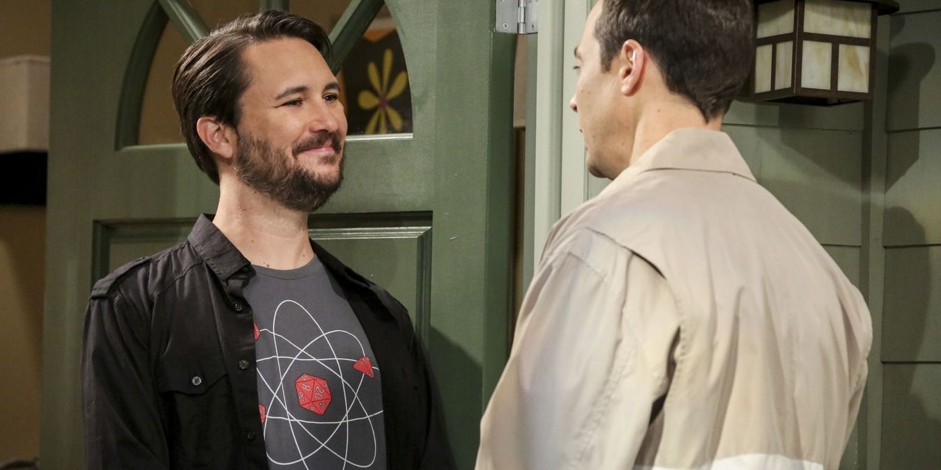 Sheldon At Wil Wheaton's Door in The Big Bang Theory 