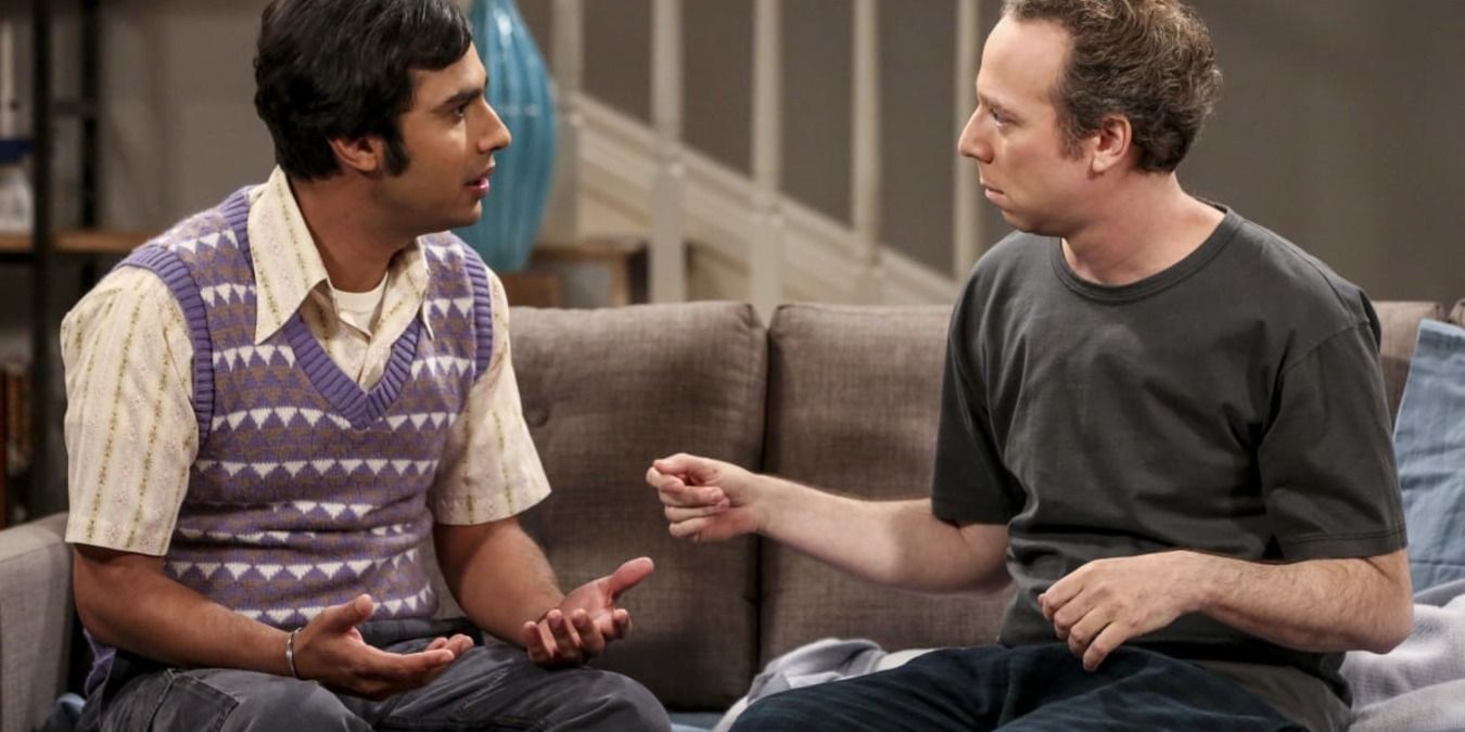Stuart and Raj at Howard and Bernadette's House in The Big Bang Theory.