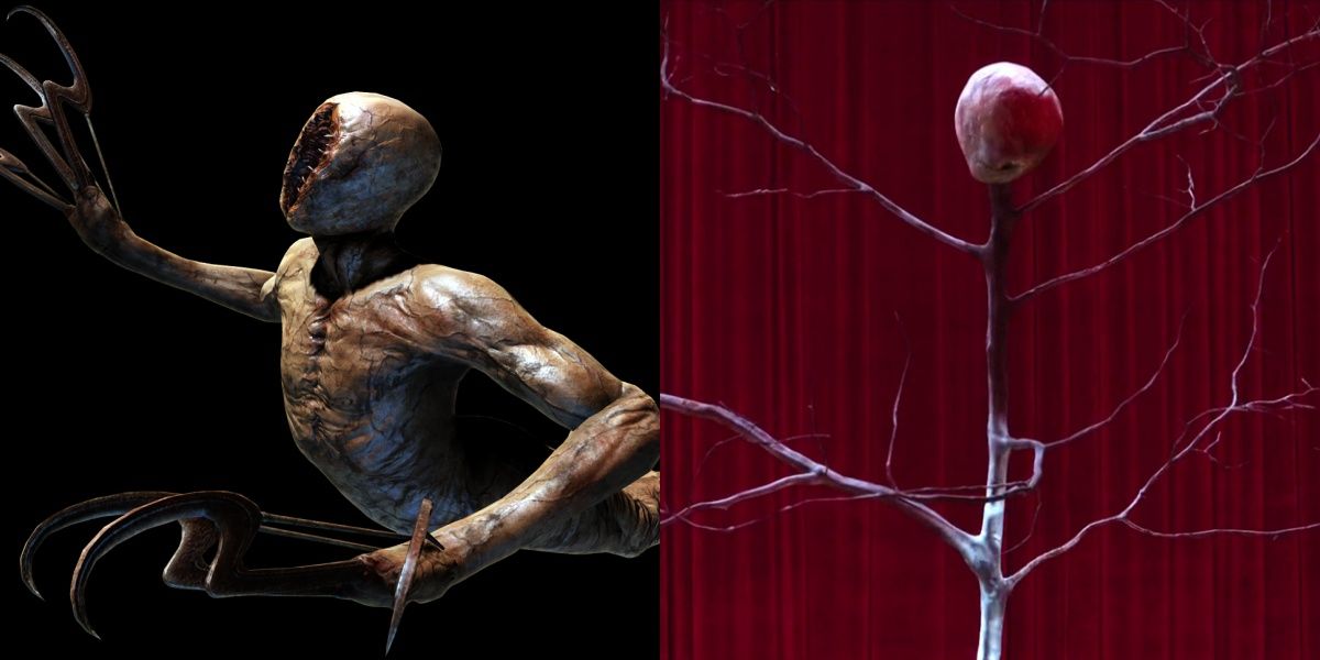 Two monsters from Silent Hill and Twin Peaks