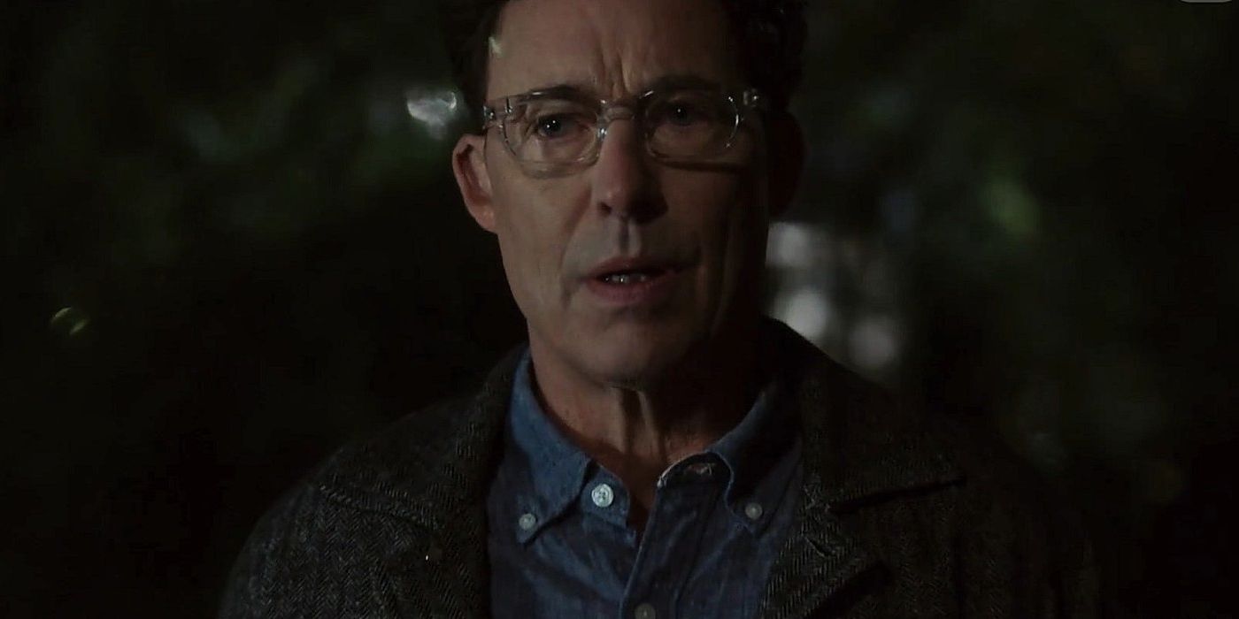 Harrison Wells looking surprised in The Flash 